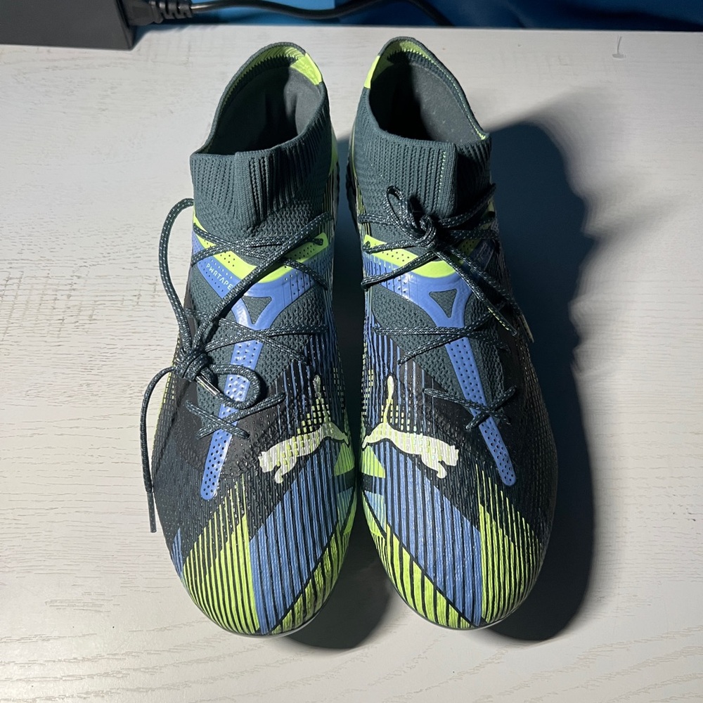 Puma Athletic Shoes - Blue and Neon Green